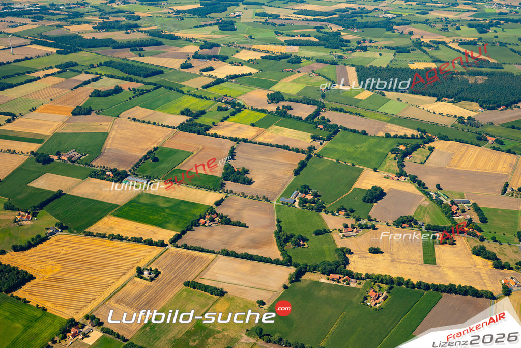 Die Luftaufnahme Drohne - Stemwede wurde 2022 vom Flugzeug aus (keine Drohne) erstellt. Hohe Auflösung -für große Poster und Wandbilder geeignet - Garantiert!