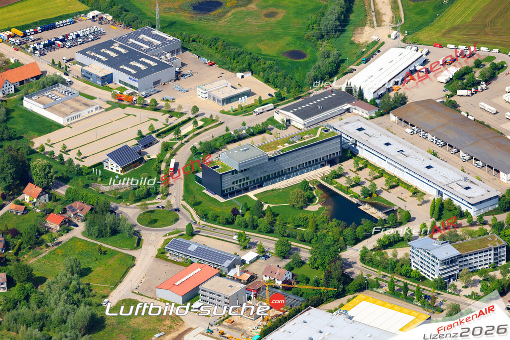 Die Luftaufnahme Heiligkreuz - Kempten Allgäu wurde vom UL-Flugzeug (keine Drohne) aus fotografiert.Hohe Druck- Auflösung-die Geschenkidee!