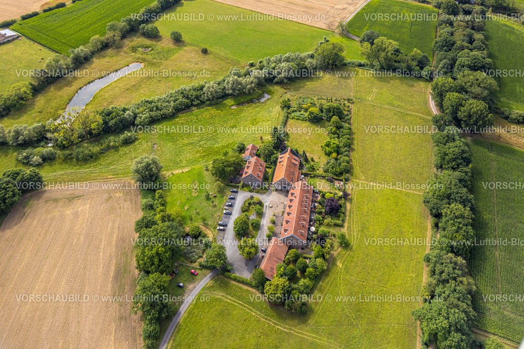 Hamm250701333Rhynern | Luftbild, Hof Ostbimberg in malerischer Landschaft, Uentrop, Hamm, Ruhrgebiet, Nordrhein-Westfalen, Deutschland
