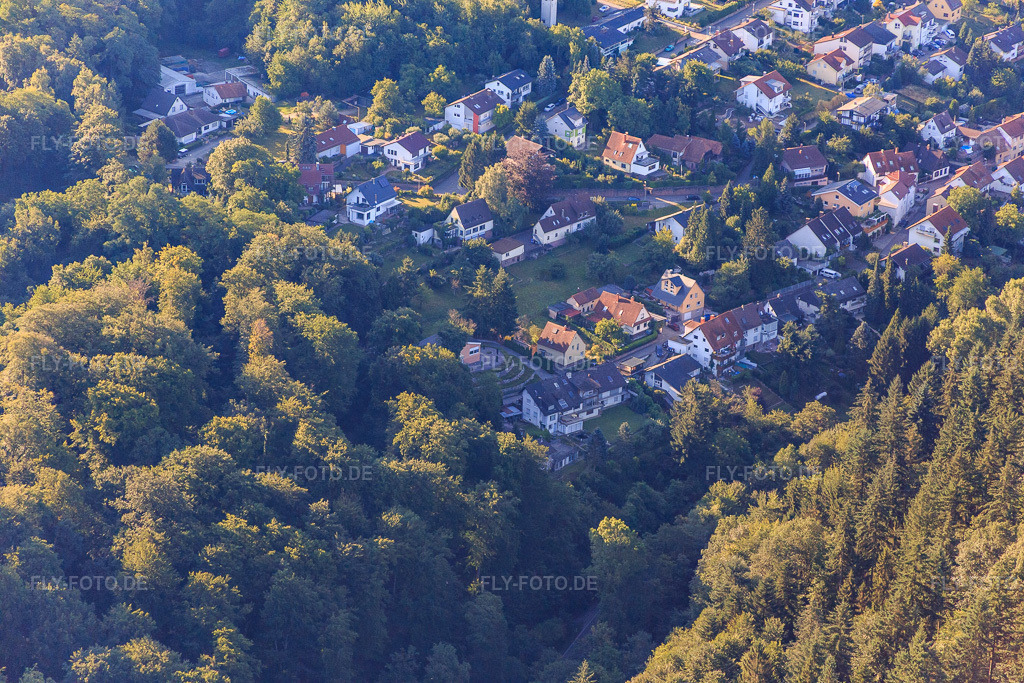 Luftbild: Zum Wald im Ortsteil Grünwettersbach in Karlsruhe im Bundesland Baden-Württemberg in Deutschland. Foto: IMG_083913.jpg vom 26.07.2015 durch Werner Riehm/FLY-FOTO.de