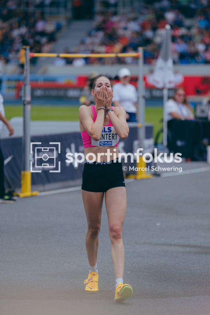 Deutsche Meisterschaften der Frauen und Männer 2026 | Dorothea Gantert, SpVg Laatzen, Hochsprung, Deutsche Meisterschaften der Frauen und Männer 2026, Lohrheidestadion Bochum-Wattenscheid, 26.07.2026. Foto: Marcel Schwering / sportimfokus - Realisiert mit Pictrs.com