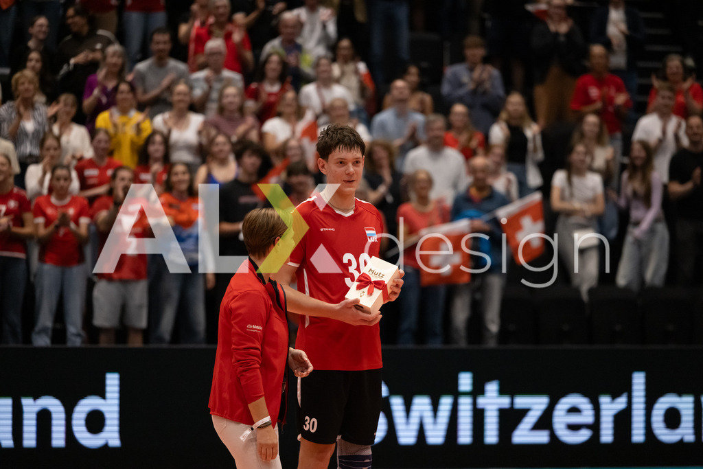 Luxembourg v Switzerland - CEV European League Men | KRIENS, SWITZERLAND - JUNE 12: FILIP BILAN of Luxembourg after the CEV European League match between Luxembourg and Switzerland at Pilatus Arena on June 12, 2026 in Kriens, Switzerland. - Realisiert mit Pictrs.com