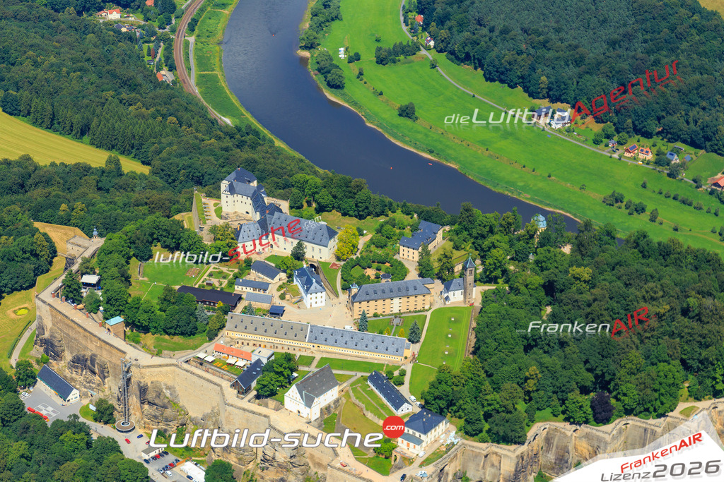Luftbild von Festung-koenigstein Koenigstein - Luftaufnahme wurde 2016 von https://frankenair.de mittels Flugzeug (keine Drohne) erstellt - die Geschenkidee