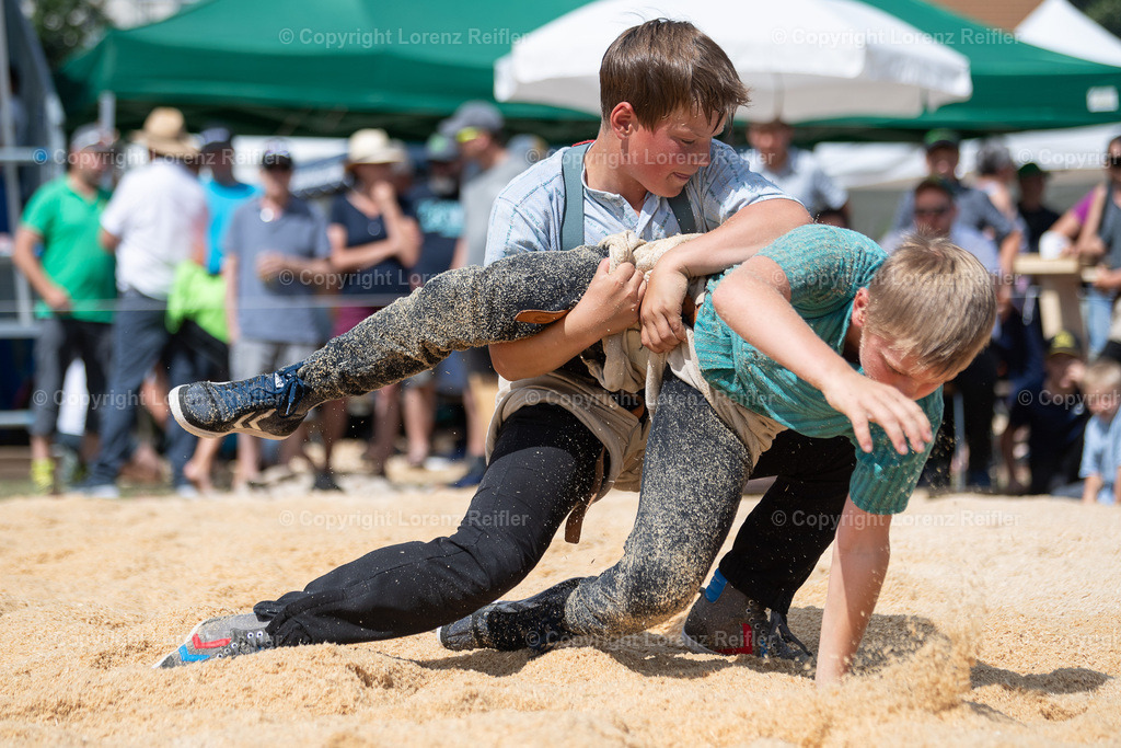 Schwingen -  Appenzeller Kantonal Nachwuchsschwingfest 2023 | Oberegg, 8.7.23, Schwingen - Appenzeller Kantonal Nachwuchsschwingfest.