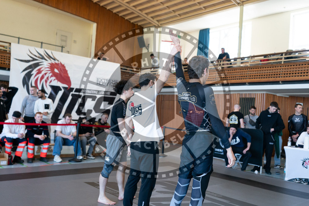 20250329PBB2438 | Fighters compete during the International Luta Livre (ILLCS) Germany IX Spring 2025 Competition spring on March 29, 2025 in Hannover, Germany.© Chiara Dazi