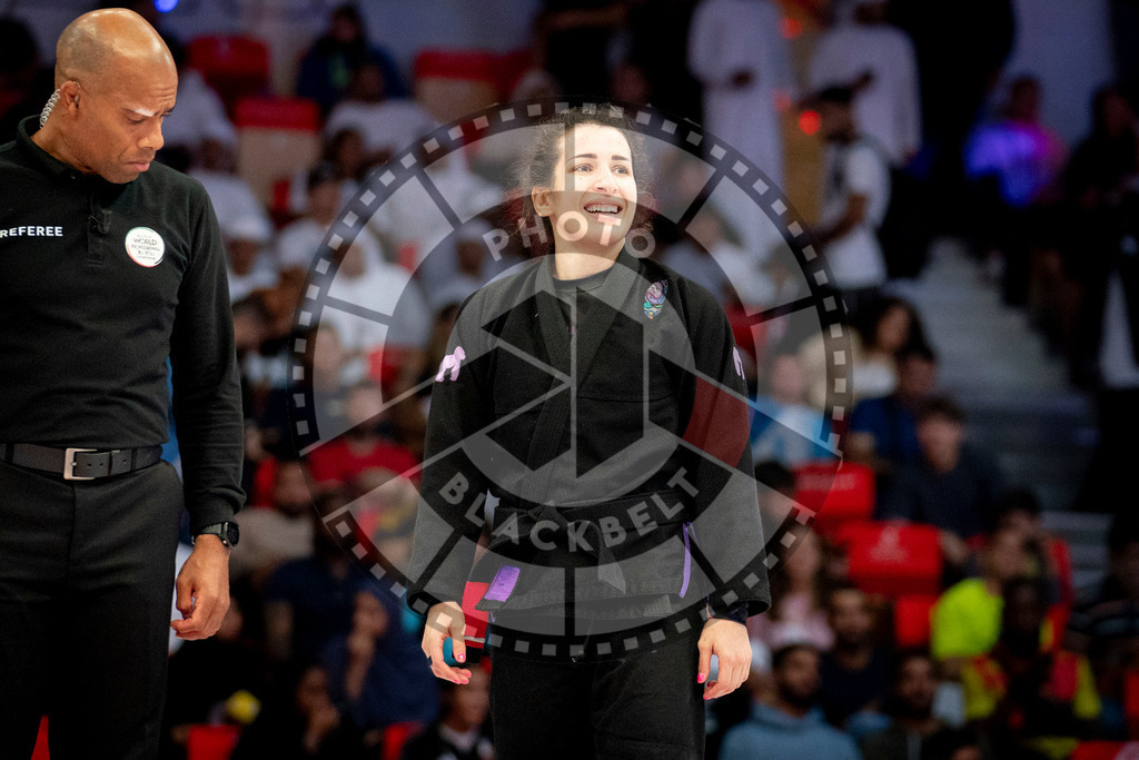 20231109PBB6178 | Fighters compete during the AJP World Professional Championship in the Mubadala Arena in Abu Dhabi, Arab United Emirates, on November 9, 2023.