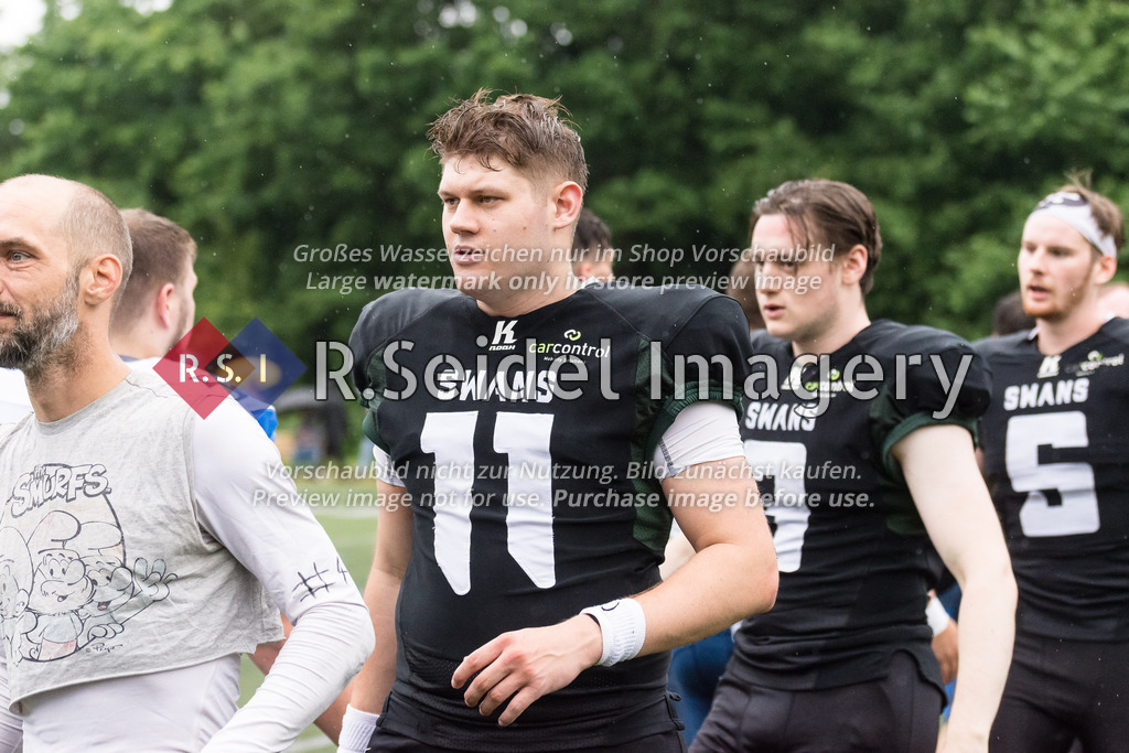 American Football, Saison 2023, Regionalliga Nord, Black Swans - Hamburg Blue Devils, TSG Swans Field, 01.07.2023, 6. Gameweek | #11, Black Swans
