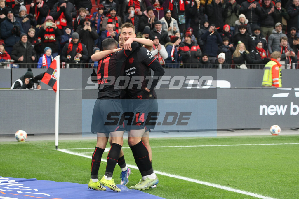 Bayer Leverkusen Saison 25/26 - © Sportfoto-Sale (MK) | Torjubel Patrik Schick - Bayer Leverkusen Saison 25/26 - © Sportfoto-Sale (MK) - Realisiert mit Pictrs.com