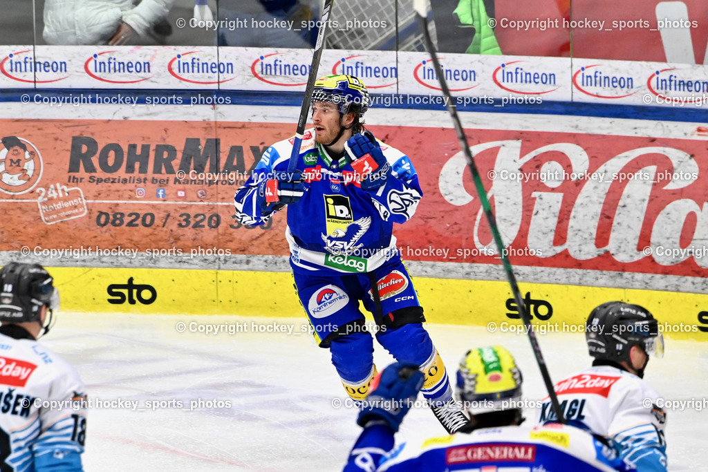 EC IDM WÄRMEPUMPEN VSV vs. Steinbach Black Wings Linz | Jubel #16 Kevin Hancock EC VSV, EC IDM WÄRMEPUMPEN VSV vs. Steinbach Black Wings Linz, EC IDM WÄRMEPUMPEN VSV vs. Steinbach Black Wings Linz am 04.03.2026 in Villach (Stadthalle Villach), Austria, (Photo by Bernd Stefan)