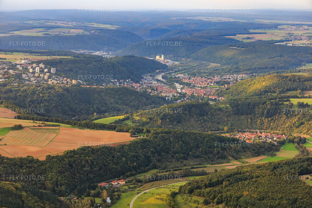 Luftbild: Ortsansicht am Main von Westen in Wertheim im Bundesland Baden-Württemberg in Deutschland. Foto: IMG_073604.jpg vom 26.09.2014 durch Werner Riehm/FLY-FOTO.de