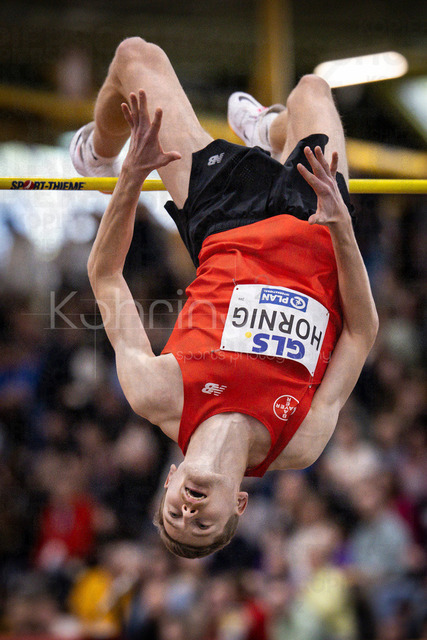 Deutsche Leichtathletik-Hallenmeisterschaften; Dortmund, 01.03.2026 | Florian Hornig (TSV Bayer 04 Leverkusen); Deutsche Leichtathletik-Hallenmeisterschaften am 01.03.2026 in der Helmut-Körnig-Halle in Dortmund. 