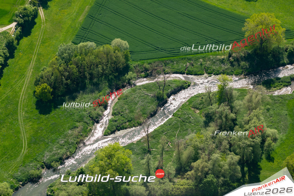 Die Luftbildaufnahme Zusam - Donau wurde 2019 mittels Flugzeug (keine Drohne) erstellt. Perfekte Schärfe und Druck- Ergebnisse- Garantiert!
