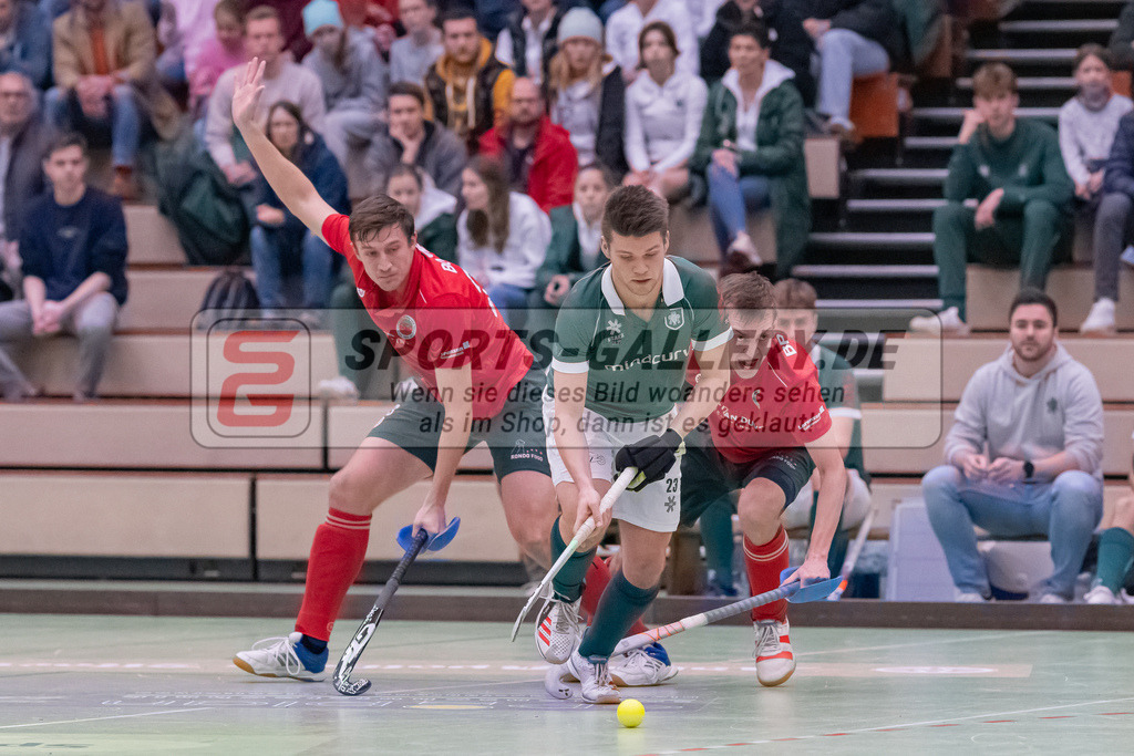 HK_20230108_102446 | 1. Bundesliga ( Halle ) Herren Crefelder HTC - Uhlenhorst Mülheim am 8.1.2023 Crefelder HTC  ( CHTC ), Krefeld , Max Godau ( Uhlenhorst Mülheim #23 )