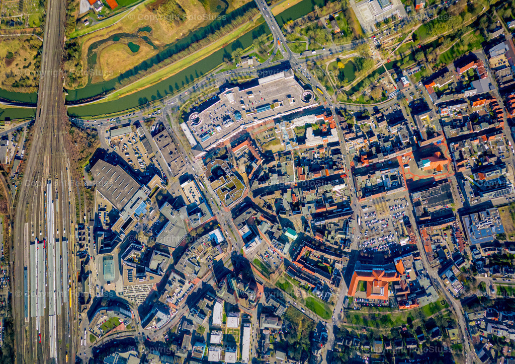 Luftbild der Stadt Hamm | Luftbild aus der Vogelperspektive der Innenstadt von Hamm Westfalen - Realisiert mit Pictrs.com