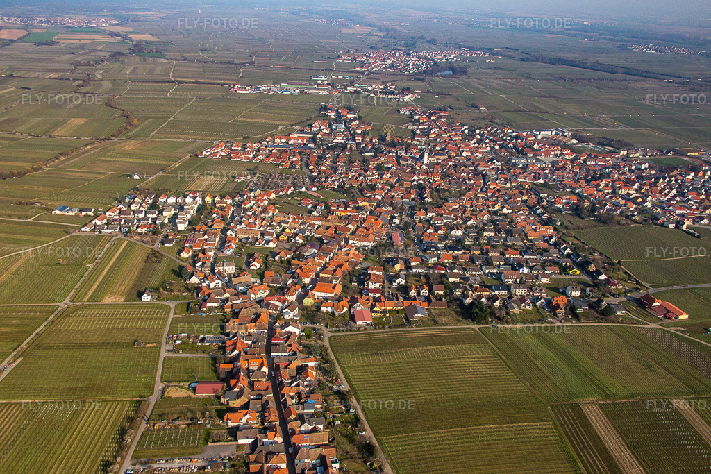 Luftbild: Alsterweiler Hauptstr in Maikammer im Bundesland Rheinland-Pfalz in Deutschland. Foto: IMG_086505.jpg vom 18.03.2016 durch Werner Riehm/FLY-FOTO.de