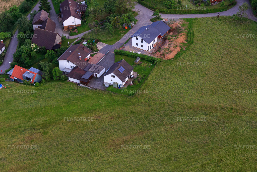 Luftbild: Brombacher Straße im Ortsteil Brombach in Eberbach im Bundesland Baden-Württemberg in Deutschland. Foto: IMG_089475.jpg vom 10.06.2016 durch Werner Riehm/FLY-FOTO.de