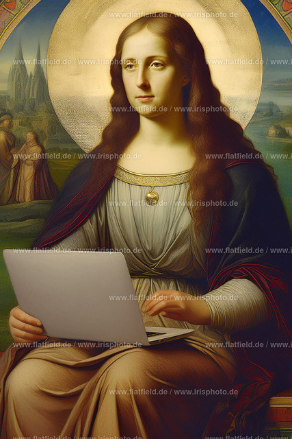 Heilige mit Laptop | Digital Art | Digitale Kunst