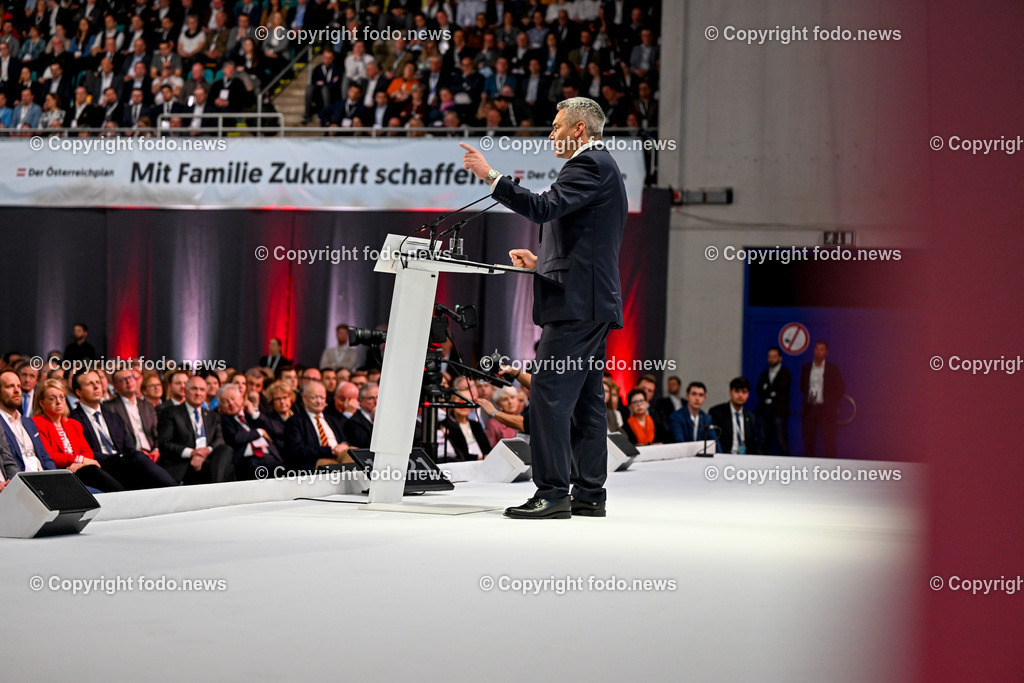 Der Oesterreichplan_ OeVP_ Wels_ 26.01.2024-80 | 26.01.2024, Wels, AUT, ÖVP, Der Österreichplan, im Bild BK Karl Nehammer (VP, Bundeskanzler)