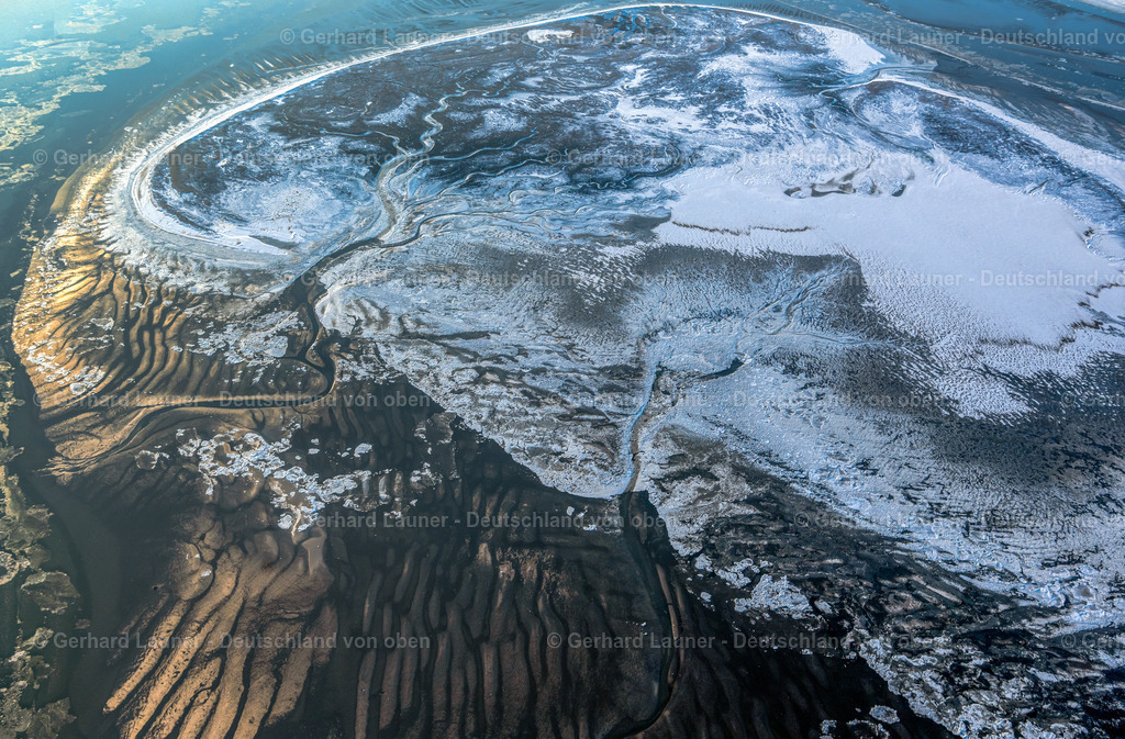 4044175 | Vogelschutzgebiet Memmert, Nationalpark Niedersächsisches Wattenmeer, Winteraufnahme