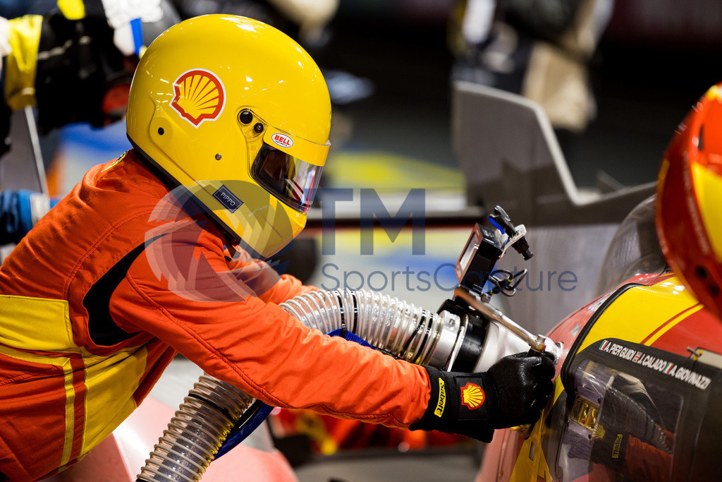 Trainproduction-20230611-0095 | LE MANS,FRANCE,11.Jun.23 - MOTORSPORTS - WEC, FIA World Endurance Championships, 24 Hours of Le Mans, Circuit de la Sarthe, race. Image shows Alessandro Pier Guidi (ITA), James Calado (GBR) and Antonio Giovinazzi (ITA/Ferrari AF Corse).  Photo: Trainproduction / Matthias Trinkl