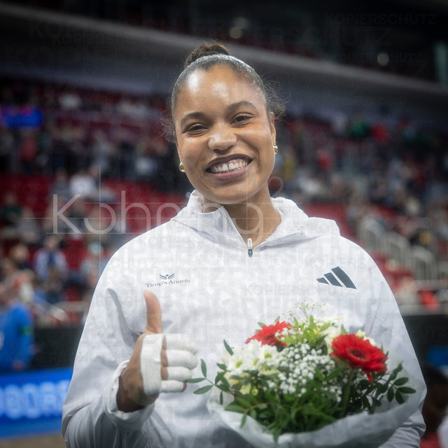 ISTAF Indoor; Duesseldorf, 24.01.2026 | DUESSELDORF, GERMANY - JANUARY 24: Yemisi Ogunleye (GER), shot put, during the ISTAF Indoor Dusseldorf at PSD Bank Dome on January 24, 2026 in Duesseldorf, Germany. 