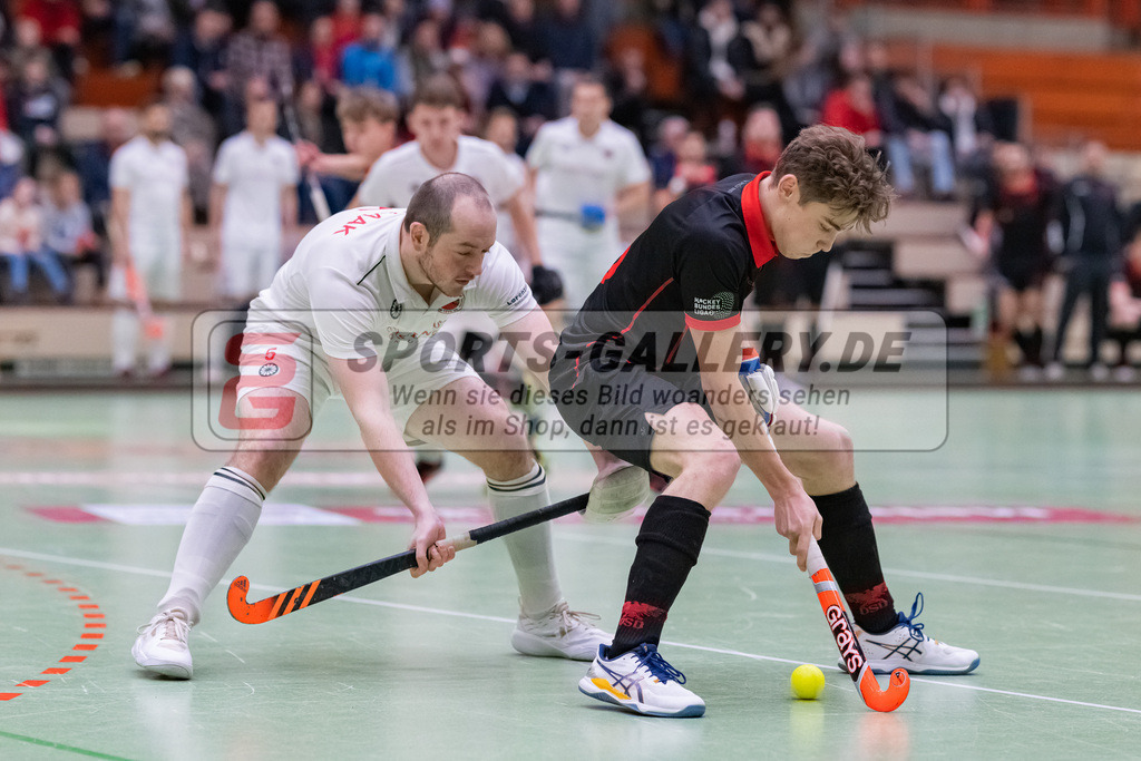 HK_20230113_102674 | 1. Bundesliga ( Halle ) Herren Crefelder HTC - DSD Düsseldorf am 13.1.2023 Crefelder HTC  ( CHTC ) Halle Glockenspitz , Krefeld , van Laak Max ( Crefelder HTC #5 )
