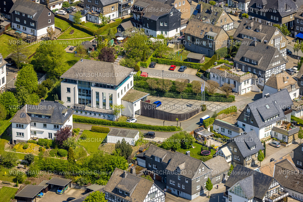 Schmallenberg240505174BadFredeburg | Luftbild, Firmengebäude Logo-Plan, Fredeburg, Schmallenberg, Sauerland, Nordrhein-Westfalen, Deutschland