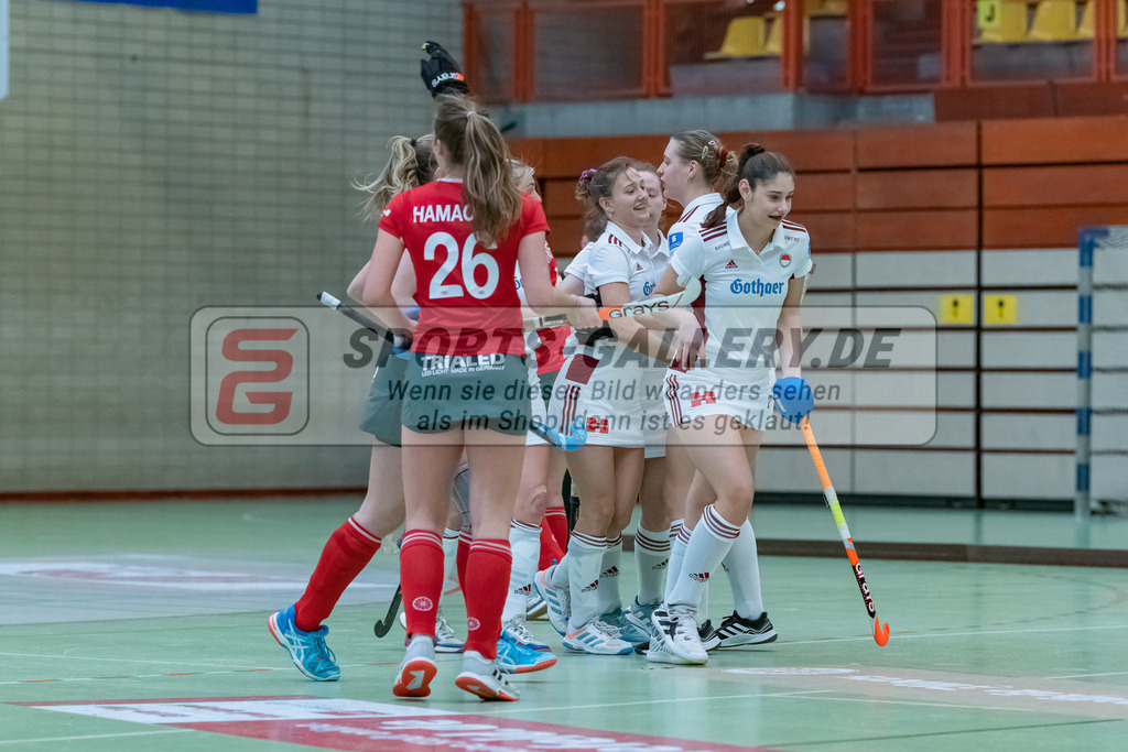 HK_20230122_103070 | 1. Bundesliga ( Halle ) Damen Crefelder HTC - Rot-Weiss Köln am 22.1.2023 Crefelder HTC  ( CHTC ) Halle Glockenspitz , Krefeld , Fee Mazkour ( Rot-Weiss Köln #24 )