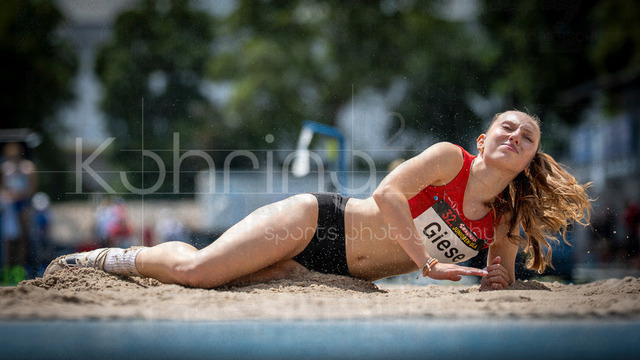 Juniorengala 2026; Mannheim, 14.06.2026 | MANNHEIM, GERMANY - JUNE 14, 2026 : Amelie Giese (GER/TSV Zirndorf) competing in the women’s long jump during the Juniorengala 2026 at Michael-Hoffmann-Stadion on June 14, 2026 in Mannheim, Germany.