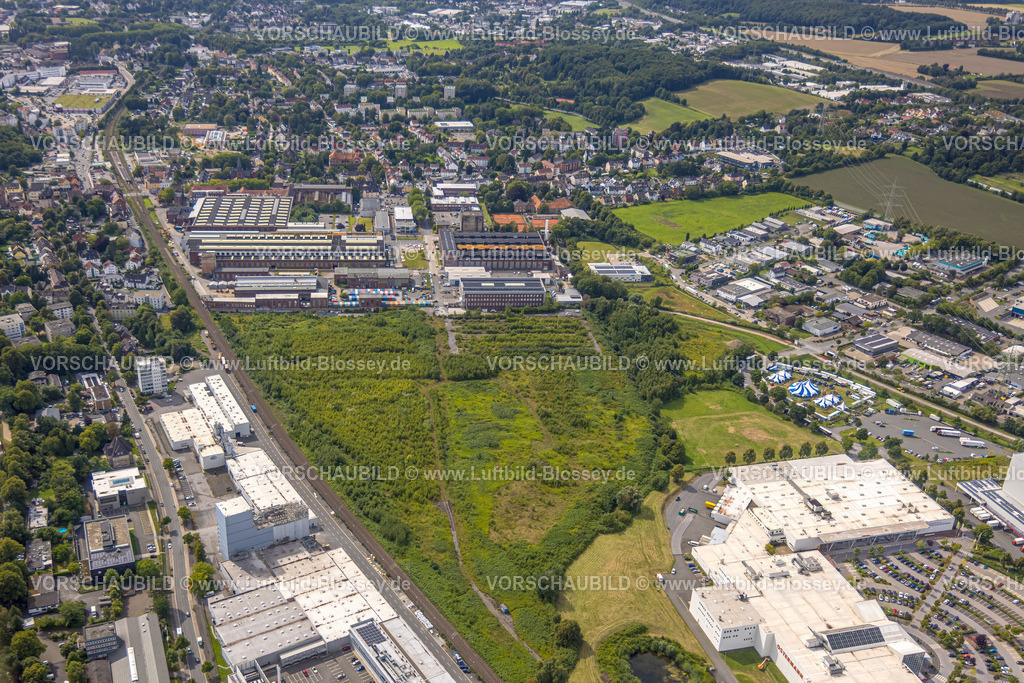 Witten250804638 | Luftbild, Annener Industriepark und Technologiepark, Wiesenfläche ehemalige Panzerstrecke und Deponie, Annen, Witten, Ruhrgebiet, Nordrhein-Westfalen, Deutschland