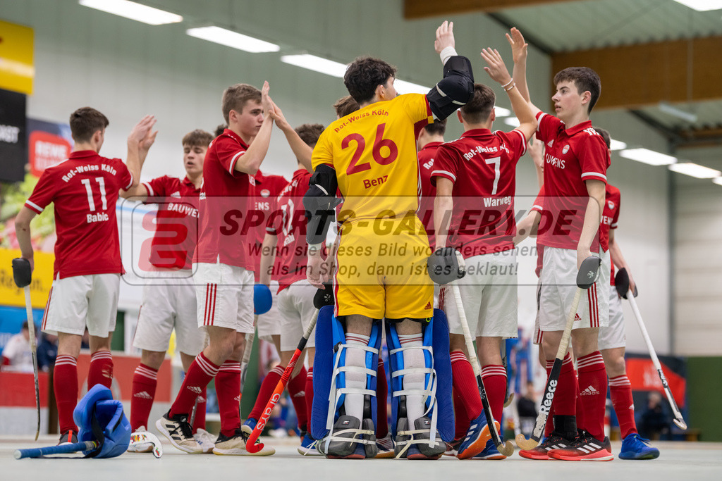 SFE_20230305_0025 | Deutsche Meisterschaft Männliche U16 Halle 2023 am 05.03.2023 in Köln (KTHC Stadion Rot-Weiss Köln Tennis and Hockey Club), Photo: Stephan Fehrmann 2022 (Sports-Gallery)