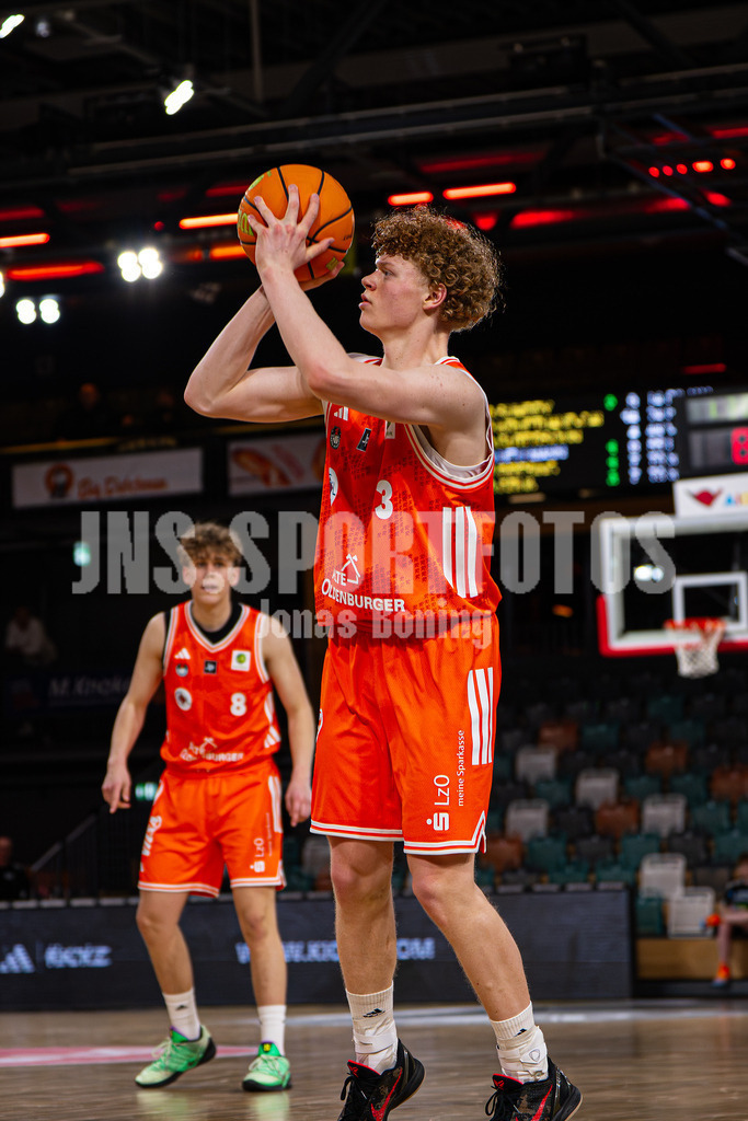 Basketball I Herren I Saison 2025-2026 I ProB Nord I 21. Spieltag I Rasta Vechta II - Iserlohn Kangaroos I 3417 | Tristan Gutersohn (3, RASTA Vechta II) - Realisiert mit Pictrs.com