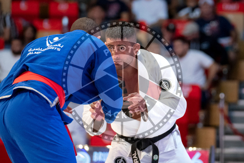 20231107PBB5150 | Fighters compete during the AJP World Master Championship in the Mubadala Arena in Abu Dhabi, Arab United Emirates, on November 7, 2023.