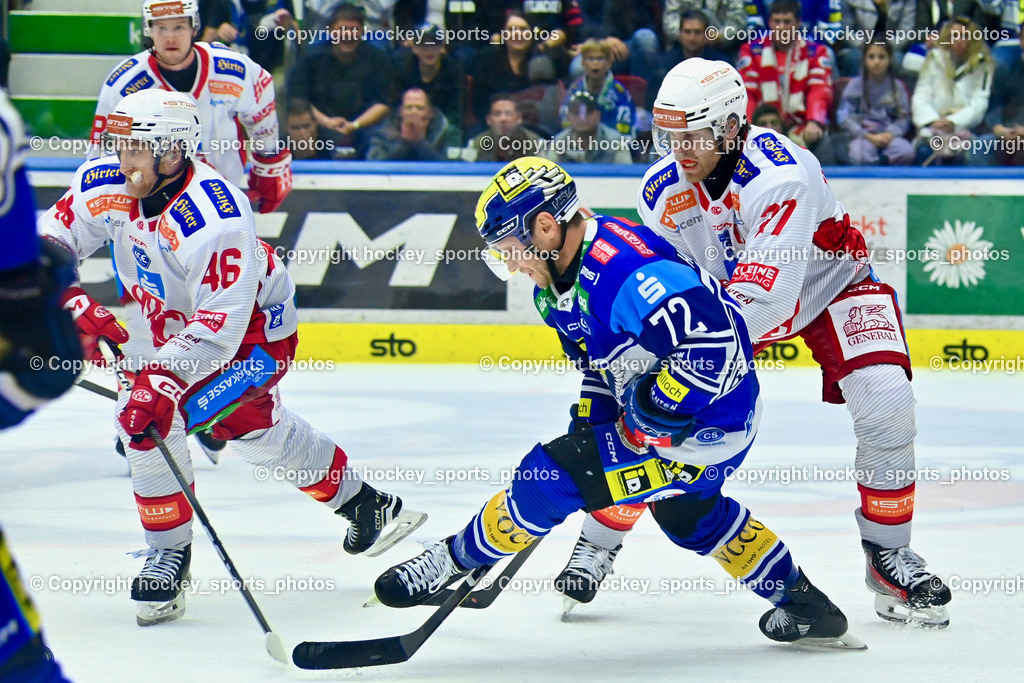 EC IDM Wärmepumpen VSV vs. EC KAC  | #72 HUGHES John EC VSV, #27##46 Bischofberger Johannes EC KAC, EC IDM Wärmepumpen VSV vs. EC KAC , EC IDM Wärmepumpen VSV vs. EC KAC  am 27.10.2024 in Villach (Stadthalle Villach), Austria, (Photo by Bernd Stefan)