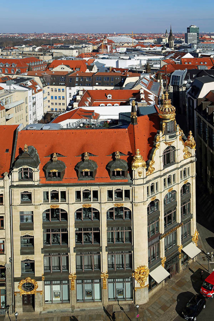 Foto: Leipzig - Kaufhaus Ebert - Blick von oben | Das Team hinter BILDLEXIKON LEIPZIG bündelt historische wie aktuelle Informationen über die Stadt Leipzig in Text und Bild auf einer Plattform und stellt diese der interessierten Öffentlichkeit zur Verfügung.