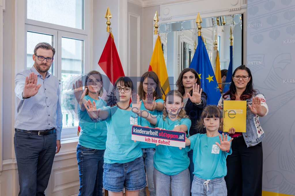 TM-20250605-0047 | Pressetermin mit Landesrätin Sara Schaar, Fachreferent für Jugend Joachim Zmölnig, der Dreikönigsaktion und Katholischen Jungschar.Spiegelsaal, Klagenfurt, Österreich.Copyright: TM Sportscapture/Matthias Trinkl