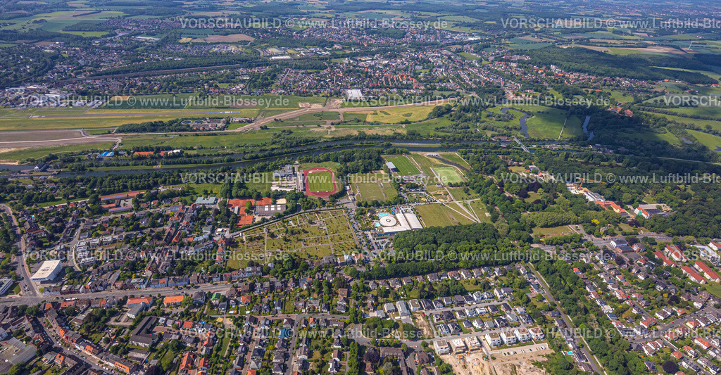 Hamm220504790 | Luftbild, Sportzentrum Ost mit Jahnstadion, Maximare Erlebnistherme Bad Hamm, Ostenfriedhof, Mitte, Hamm, Ruhrgebiet, Nordrhein-Westfalen, Deutschland