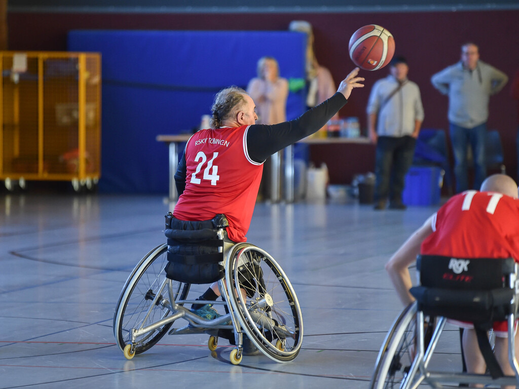 2024-10-26-0652 | RSKV Tuebingen vs. Hannover United 2, Rollstuhlbasketball, 2. Bundesliga Sued, 3. Spieltag, Saison 2024/2025, 26.10.2024, Foto: Ralph Kunze - Realisiert mit Pictrs.com