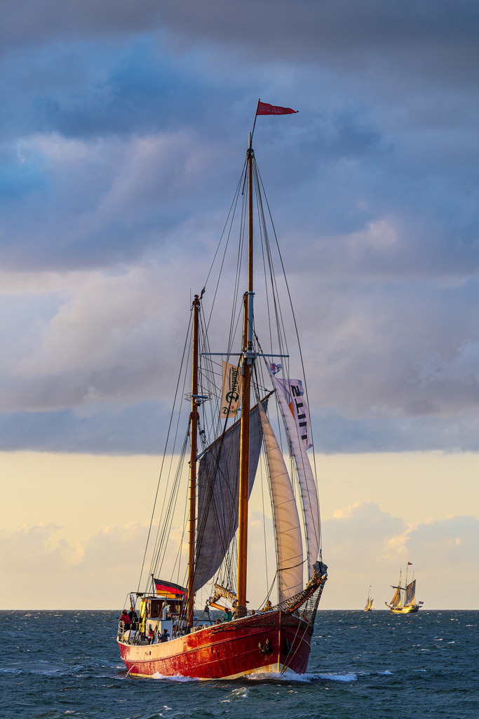 Segelschiffe auf der Ostsee während der Hanse Sail in Rostock | Segelschiffe auf der Ostsee während der Hanse Sail in Rostock.