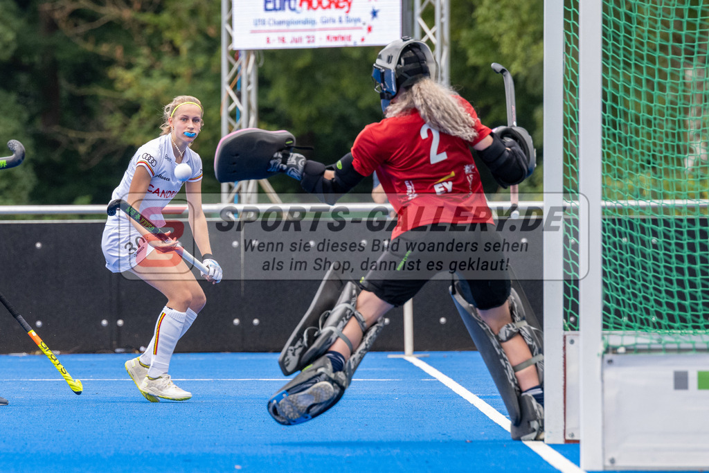 SFE_20230709_0038 | EuroHockey EM U18 Girls Belgium vs Ireland am 09.07.2023 in Krefeld (Gerd-Wellen-Hockeyanlage), Photo: Stephan Fehrmann 2023 (Sports-Gallery)