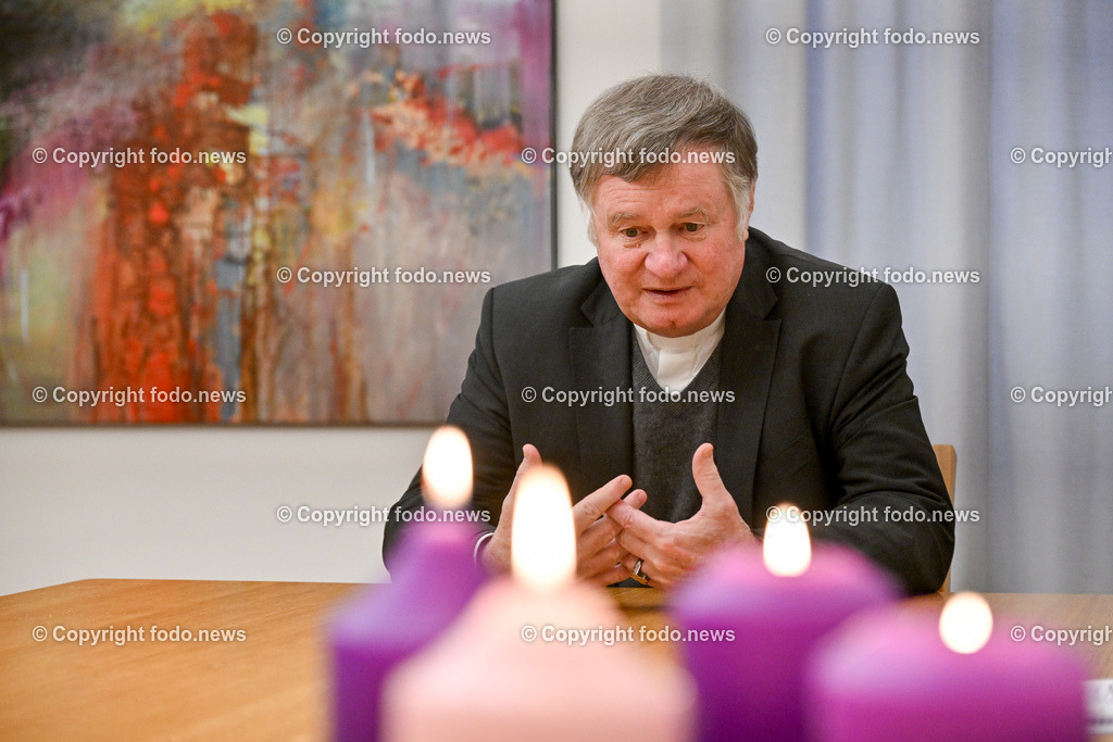Manfred Scheuer (Bischof der Dioezese Linz)_ 20.12.2023-2 | 20.12.2023, Bischofshof Linz, AUT, Manfred Scheuer (Bischof der Dioezese Linz), im Bild Manfred Scheuer (14. Bischof der Dioezese Linz, Dioezesanbischof der Katholischen Kirche in Oberoesterreich)