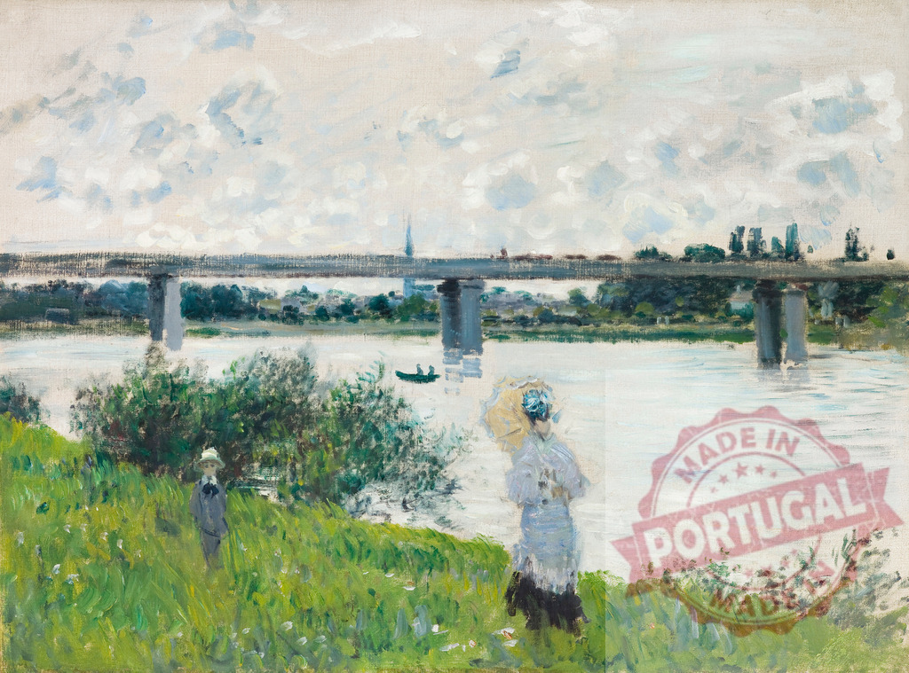 Claude Monet's The Promenade with the Railroad Bridge, Argenteuil (1874) famous painting. Original from the Saint Louis Art Museum. Digitally enhanced by rawpixel. | Claude Monet's The Promenade with the Railroad Bridge, Argenteuil (1874) famous painting. Original from the Saint Louis Art Museum. Digitally enhanced by rawpixel. - Realisiert mit Pictrs.com