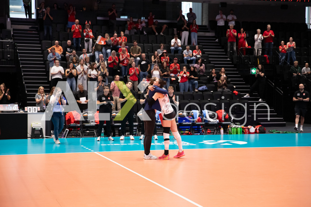 Georgia v Switzerland - CEV European League Women | KRIENS, SWITZERLAND - JUNE 12: JULIE LENGWEILER of Switzerland after the CEV European League match between Georgia and Switzerland at Pilatus Arena on June 12, 2026 in Kriens, Switzerland. - Realisiert mit Pictrs.com