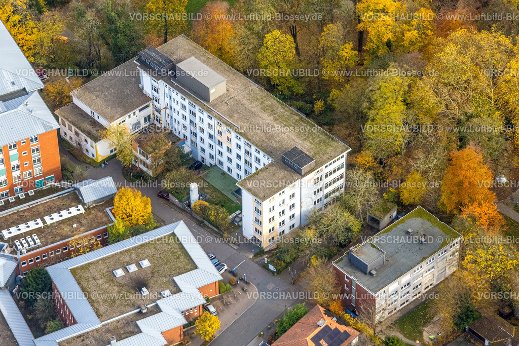 Hagen251102519 | Luftbild, Kinderklinik Agaplesion Klinikum, herbstliche Bäume, Wehringhausen, Hagen, Ruhrgebiet, Nordrhein-Westfalen, Deutschland