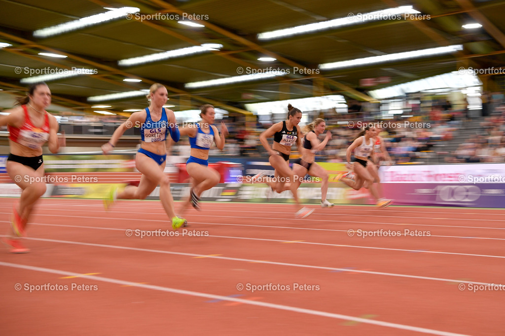 DM Halle 2026_Samstag-139 | 28.02.2026, xkaix, Leichtathletik Deutsche Meisterschaften Halle 2026,  v.l. Schnelle Sprints mit Rebekka Haase (Sprintteam Wetzlar) - Realisiert mit Pictrs.com