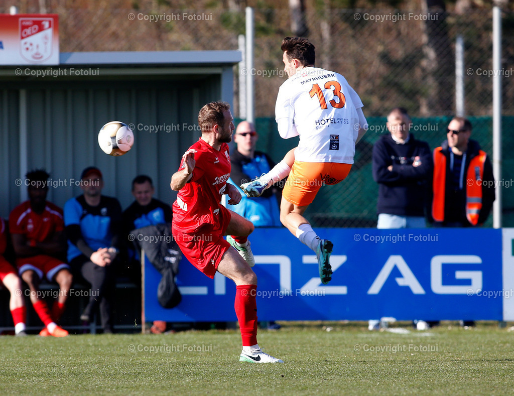 A_LUI_18032023_09 | SPORT,FUSSBALL,LT1 OOE LIGA ASKOE OEDT-SPG WALLERN/ST.MARIENKIRCHNEN 18.03.2023 IM BILD: MATEJ VULIC (OEDT) UND LORENZ MAYRHUBER (SPGWALLERN) FOTO:FOTOLUI