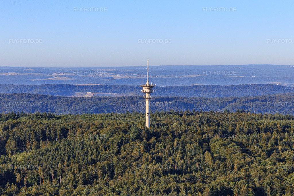 Luftbild: Fernmeldeturm Cleebronn in Cleebronn im Bundesland Baden-Württemberg in Deutschland. Foto: IMG_093852.jpg vom 23.08.2016 durch Werner Riehm/FLY-FOTO.de