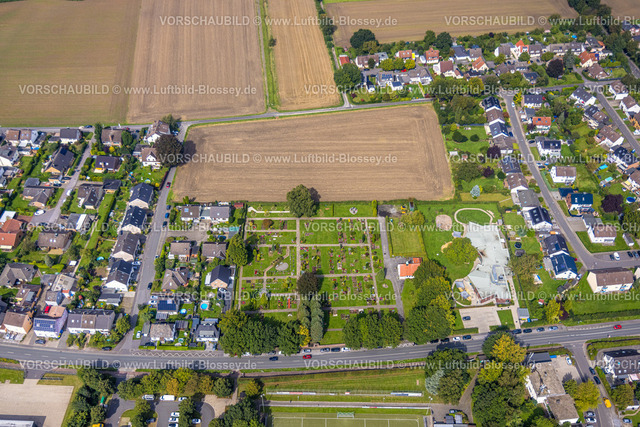 Holzwickede230901398 | Luftbild, Evang. Kindergarten Die Schatzkiste, evang. Friedhof, Wohngebiet Unnaer Straße, Opherdicke, Holzwickede, Ruhrgebiet, Nordrhein-Westfalen, Deutschland