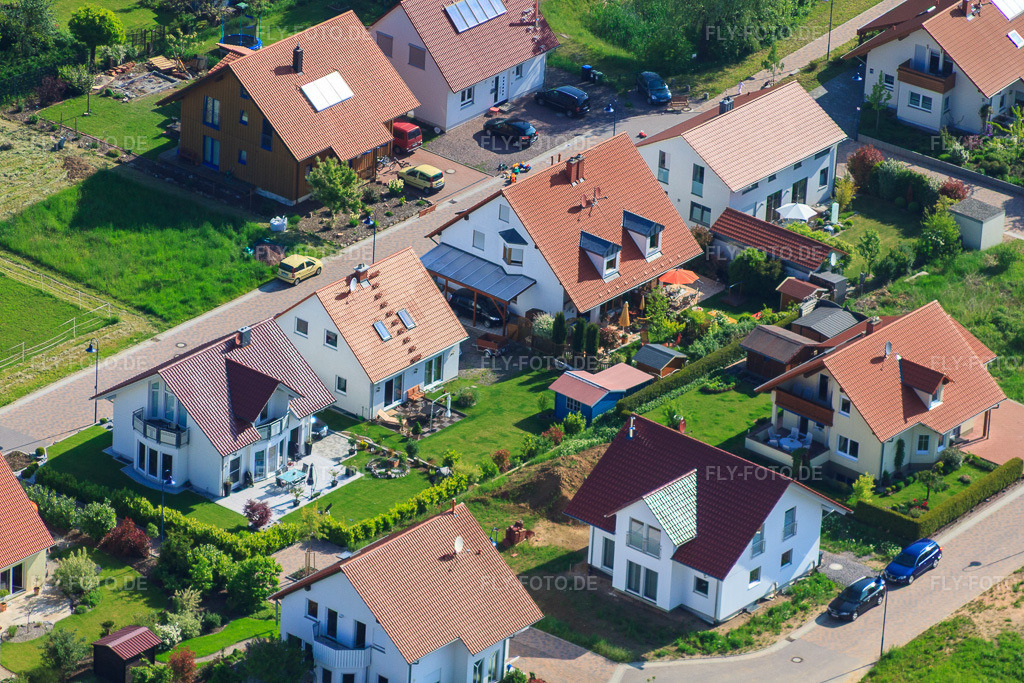 Luftbild: Im Erbsenfeld im Ortsteil Mörzheim in Landau im Bundesland Rheinland-Pfalz in Deutschland. Foto: IMG_27166.jpg vom 23.05.2010 durch Werner Riehm/FLY-FOTO.de