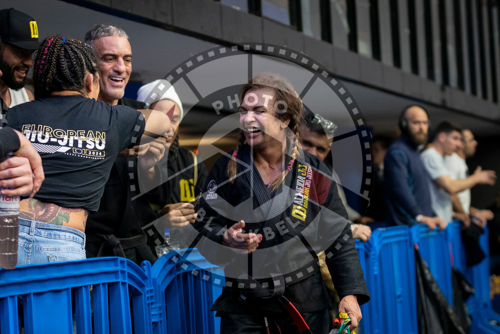 20240125PBB01527 | Fighters compete during the sixth day of the Brazilian Jiu-jitsu European Championship of the IBJJF in Paris, France, on January 25, 2024.